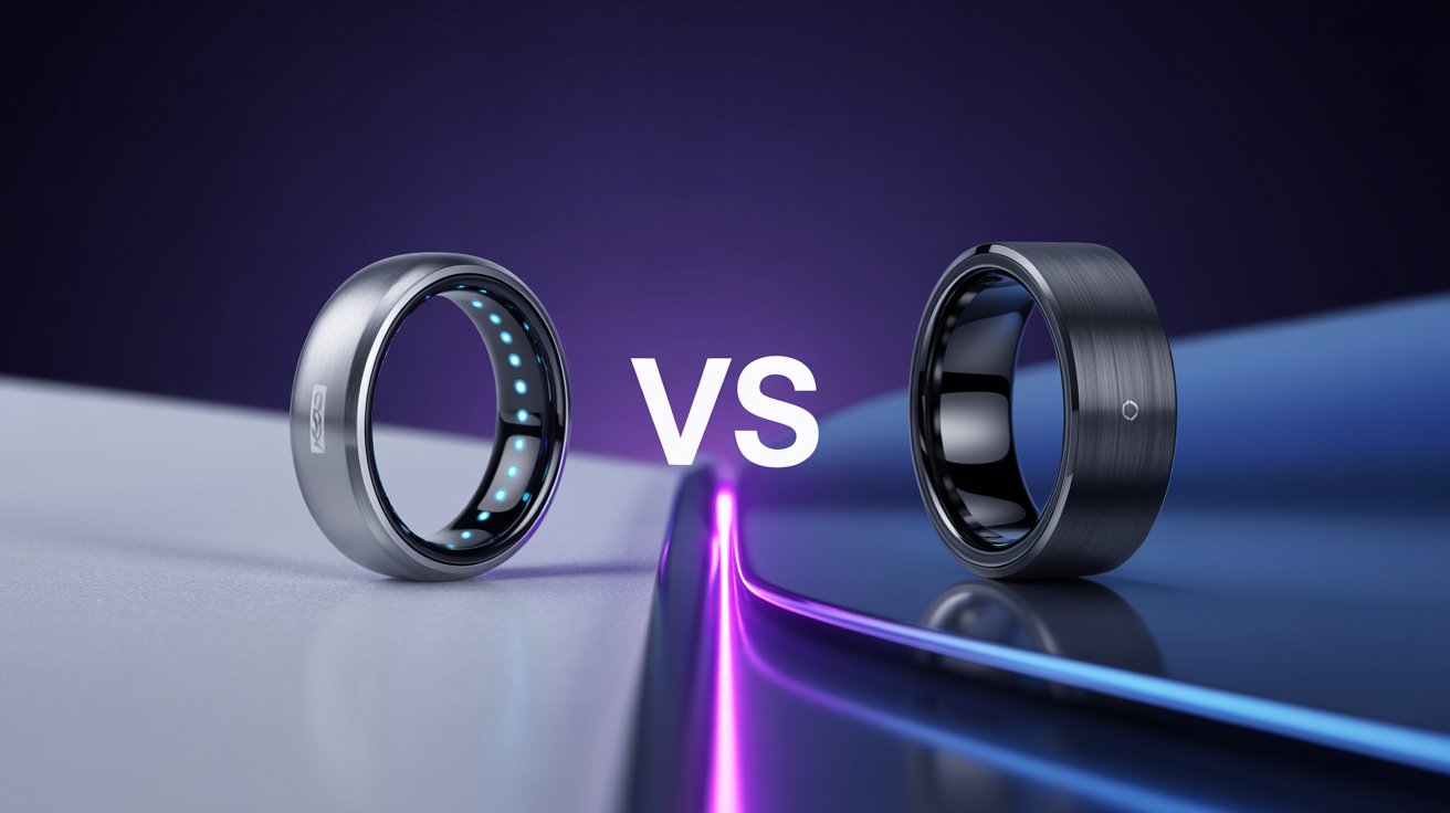 Oura Ring 4 och Samsung Galaxy Ring jämförelse sida vid sida